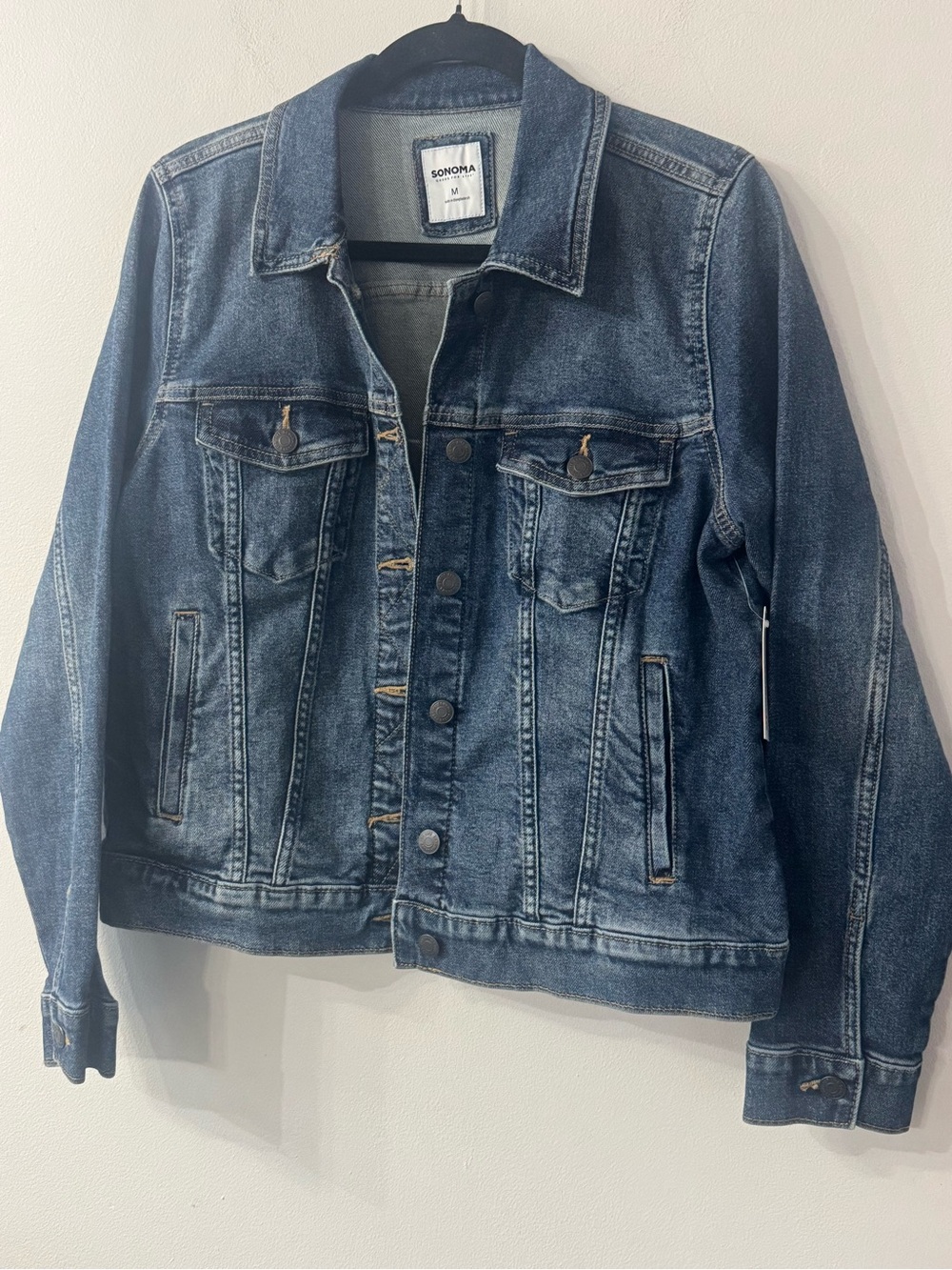 Sonoma Medium Wash Blue Denim Jacket Size Medium